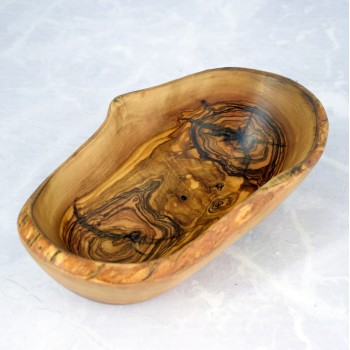 Oval bowl 22 cm olive wood – rustic, decoration, gift