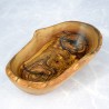 Oval bowl 22 cm olive wood – rustic, decoration, gift