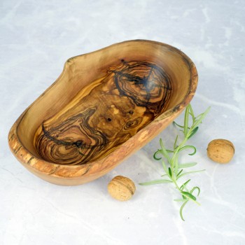 Misa owalna 22 cm z drewna oliwnego – rustykalna elegancja do wnętrz | Woodenthick