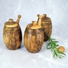 Miodownik z drewna oliwnego 12 cm – stylowe rękodzieło do miodu | Woodenthick