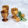 Egg cup 7 cm olive wood – rustic, gift, handmade