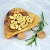 Heart-shaped serving dish 16 cm olive wood – handmade, gift, decoration