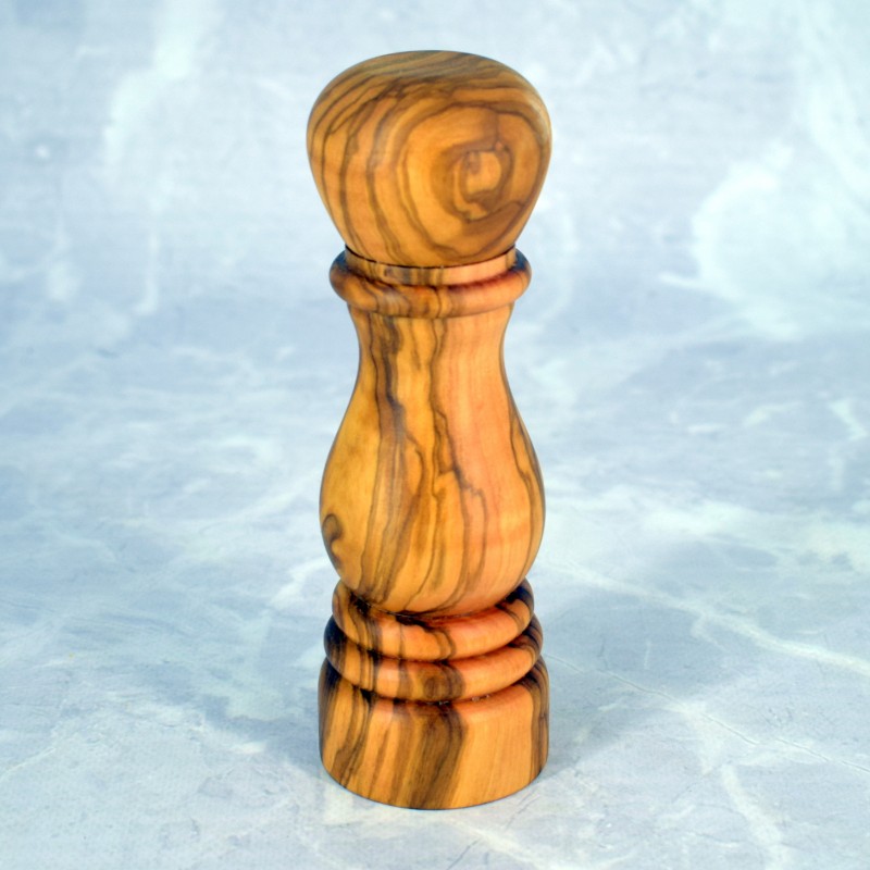 Młynek do pieprzu i soli z drewna oliwnego 16 cm – elegancja w kuchni | Woodenthick