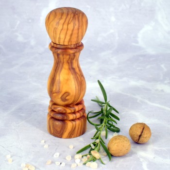 Młynek do pieprzu i soli z drewna oliwnego 16 cm – elegancja w kuchni | Woodenthick