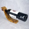 Olive Wood Wine Bottle Holder 27 cm – S-shape, Handcrafted, Gift