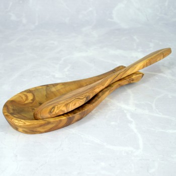 Podstawka pod łyżkę z drewna oliwnego 24 cm – elegancki dodatek do kuchni | Woodenthick