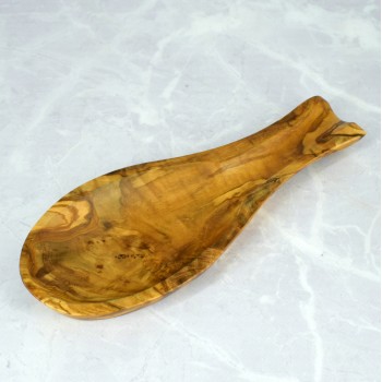 Podstawka pod łyżkę z drewna oliwnego 24 cm – elegancki dodatek do kuchni | Woodenthick