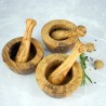 Flat Mortar 12 cm Olive Wood – Kitchen, Herbs, Gift