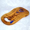 Deska ozdobna z drewna oliwnego i lapis lazuli 41 cm – unikatowa do serwowania i dekoracji | Woodenthick