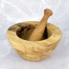 Moździerz drewniany 18 cm z drewna oliwnego – ręcznie robiony do przypraw | Woodenthick