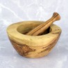 Large mortar 17.5 cm olive wood – spices, herbs, gift