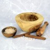 Large mortar 17.5 cm olive wood – spices, herbs, gift