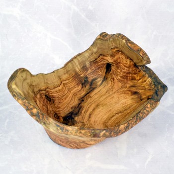 Large Bowl 35 cm – Olive Wood, Rustic, for Fruit
