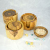Podkładki pod kubki z drewna oliwnego – zestaw 6 szt. + stojak | Woodenthick