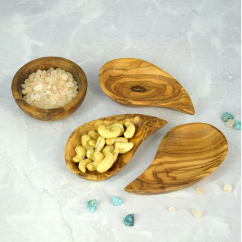 Olive Wood "Eye" Serving Dish 12.5 cm – Snacks, Nuts, Gift