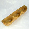 Olive Wood Three-Section Serving Bowl 35 cm – Snacks, Decoration, Gift