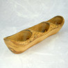 Olive Wood Three-Section Serving Bowl 35 cm – Snacks, Decoration, Gift