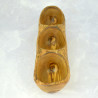 Olive Wood Three-Section Serving Bowl 35 cm – Snacks, Decoration, Gift