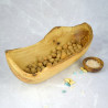 Olive Wood Long Bowl 40,5 cm – Decoration, Snacks, Gift