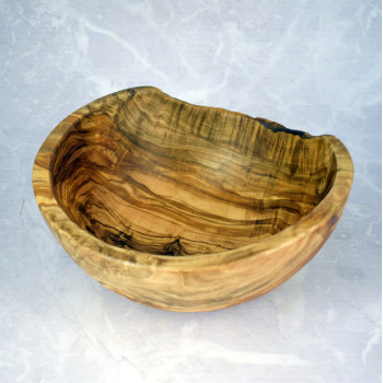 Wooden Bowl 27 cm – Olive Wood, Handcrafted, Decoration, Fruits