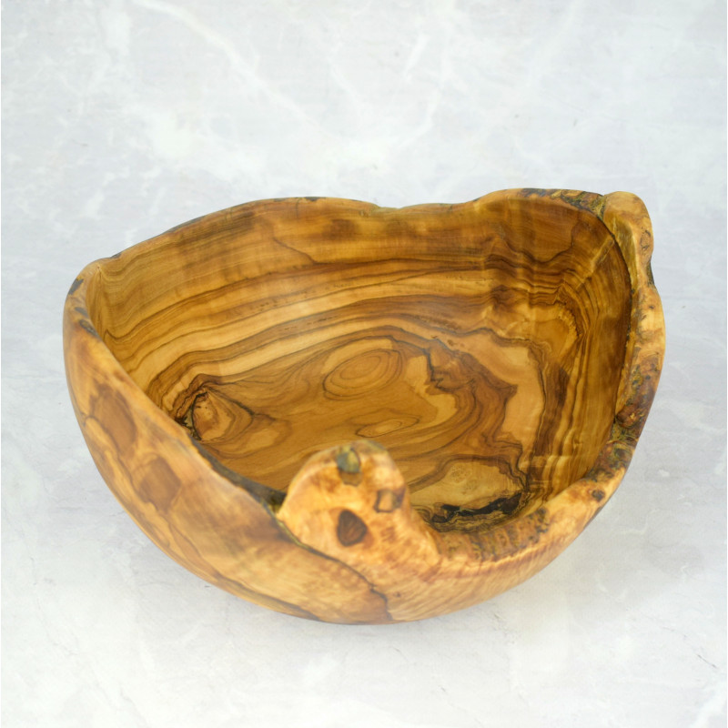 Wooden Bowl 25 cm – Olive Wood, Handcrafted, Decoration, Fruits