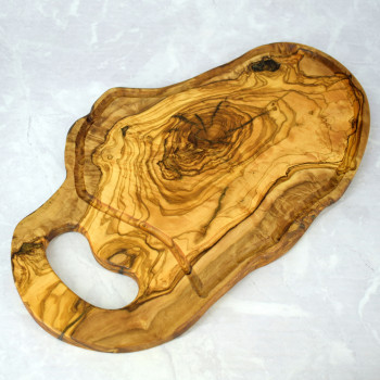 Olive Wood Cutting Board with Handle 42 cm – Kitchen Use, Gift