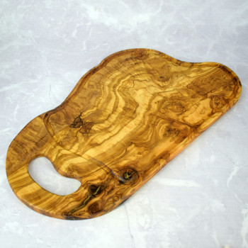 Olive Wood Cutting Board with Handle 47 cm – Kitchen Use, Gift