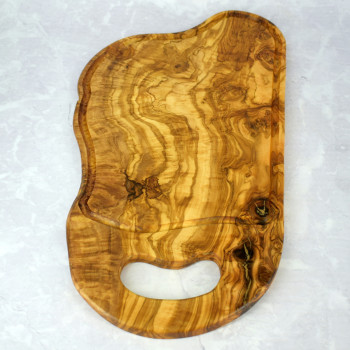 Olive Wood Cutting Board with Handle 47 cm – Kitchen Use, Gift