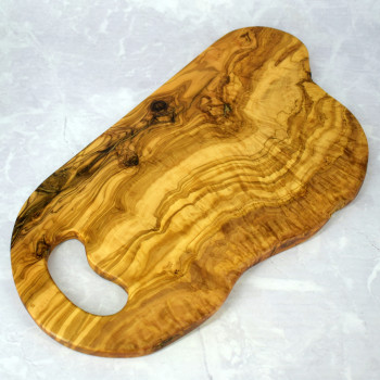 Olive Wood Cutting Board with Handle 47 cm – Kitchen Use, Gift