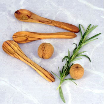 Teaspoon 14 cm olive wood – handmade, natural, gift