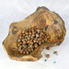 Large Olive Wood Bowl 40,5 cm – Rustic, for Fruit