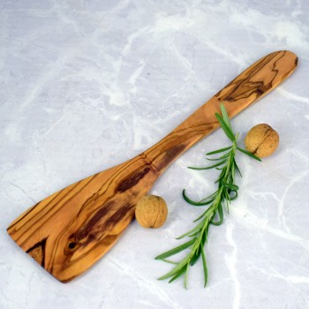 Szpatułka 30 cm z drewna oliwnego – rękodzieło do gotowania | Woodenthick