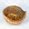 Miska 24,5 cm – drewno oliwne, ręcznie wykonana, dekoracyjna
