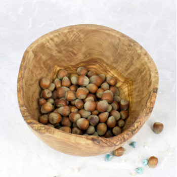 Wooden Bowl 24.5 cm – Olive Wood, Handmade, Decoration, Fruit