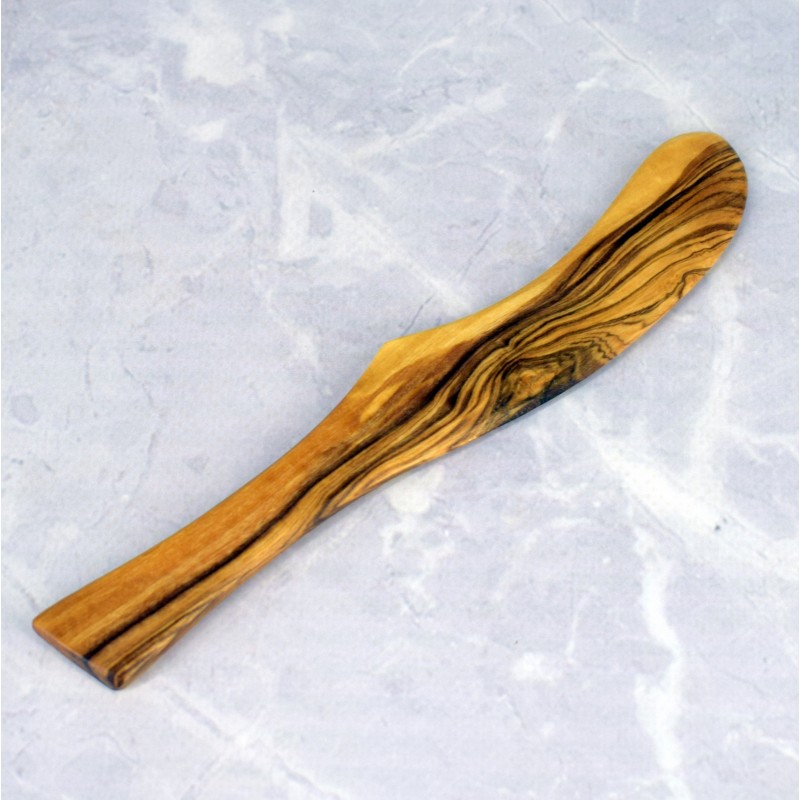 Nożyk do smarowania 17 cm z drewna oliwnego – rękodzieło na prezent | Woodenthick