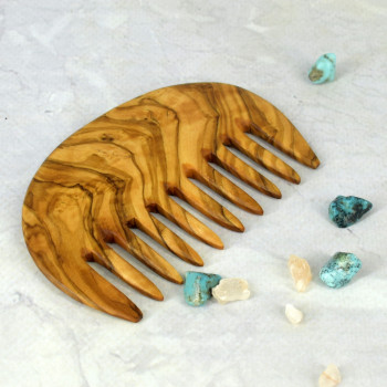 Grzebień 10,5 cm – drewno oliwne, antystatyczny, eko