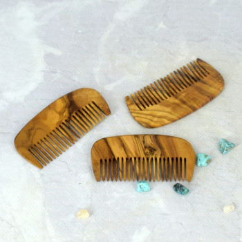 Grzebień 8,5 cm – drewno oliwne, antystatyczny, eko